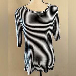 Banana Republic Factory Ribbed Elbow Sleeve Tee SZ LG